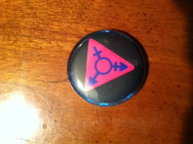 Image for Transgender Sign (Purple on Dark Pink Triangle)